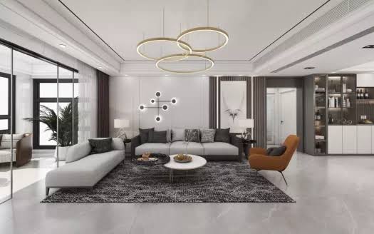 Modern aluminium window frames in apartment